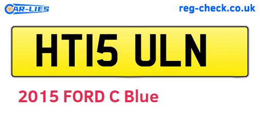HT15ULN are the vehicle registration plates.