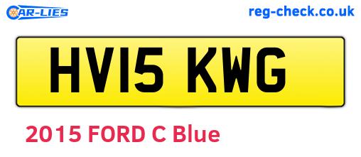 HV15KWG are the vehicle registration plates.