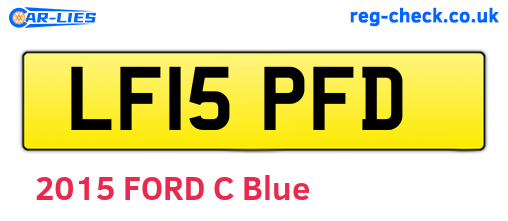 LF15PFD are the vehicle registration plates.