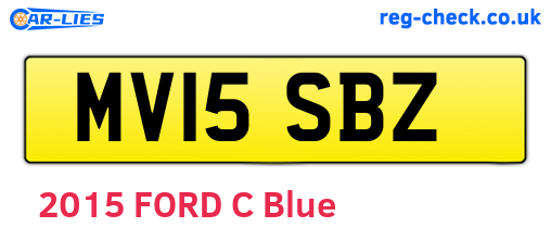MV15SBZ are the vehicle registration plates.