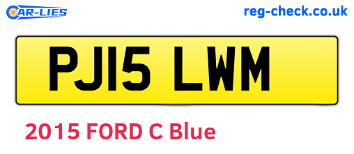 PJ15LWM are the vehicle registration plates.
