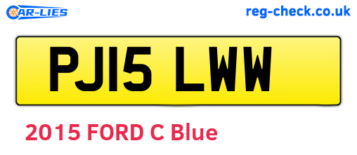 PJ15LWW are the vehicle registration plates.