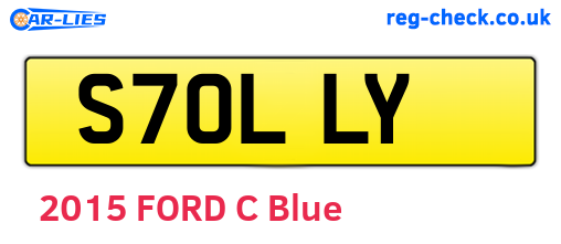 S70LLY are the vehicle registration plates.
