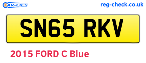 SN65RKV are the vehicle registration plates.