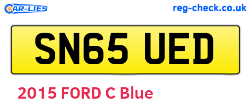 SN65UED are the vehicle registration plates.