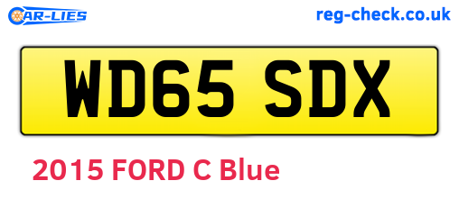 WD65SDX are the vehicle registration plates.