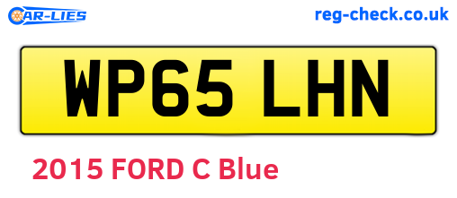 WP65LHN are the vehicle registration plates.