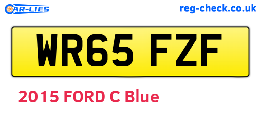 WR65FZF are the vehicle registration plates.