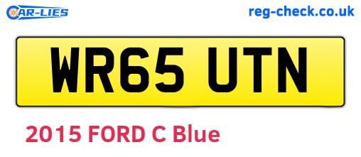 WR65UTN are the vehicle registration plates.
