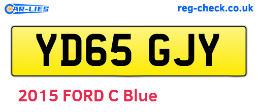 YD65GJY are the vehicle registration plates.