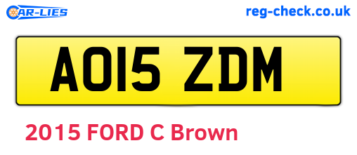 AO15ZDM are the vehicle registration plates.