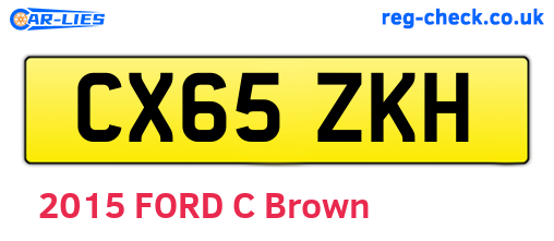 CX65ZKH are the vehicle registration plates.