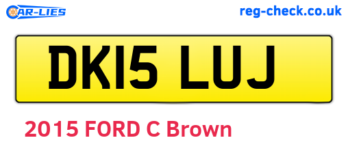 DK15LUJ are the vehicle registration plates.