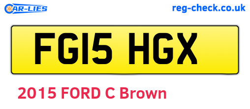 FG15HGX are the vehicle registration plates.