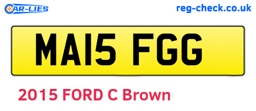 MA15FGG are the vehicle registration plates.