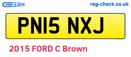 PN15NXJ are the vehicle registration plates.