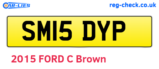 SM15DYP are the vehicle registration plates.