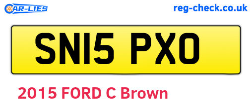 SN15PXO are the vehicle registration plates.