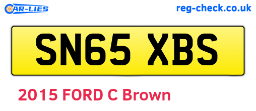 SN65XBS are the vehicle registration plates.