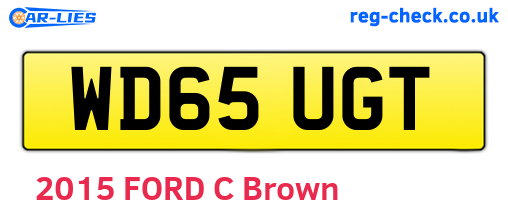 WD65UGT are the vehicle registration plates.