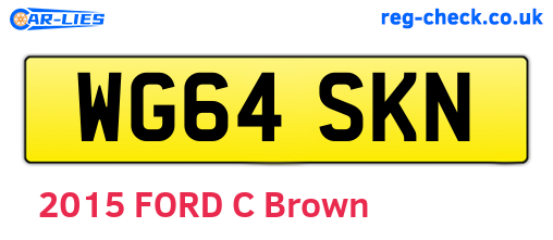 WG64SKN are the vehicle registration plates.