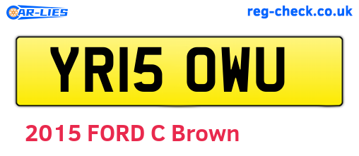 YR15OWU are the vehicle registration plates.