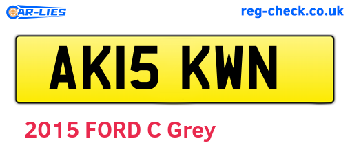 AK15KWN are the vehicle registration plates.