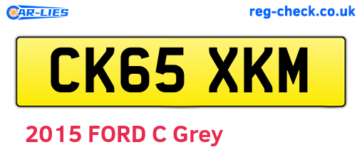 CK65XKM are the vehicle registration plates.