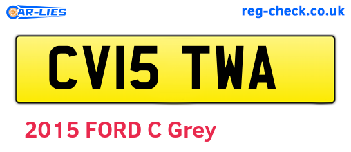 CV15TWA are the vehicle registration plates.