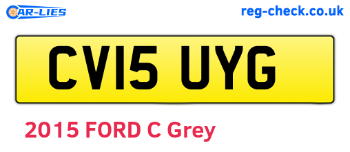 CV15UYG are the vehicle registration plates.