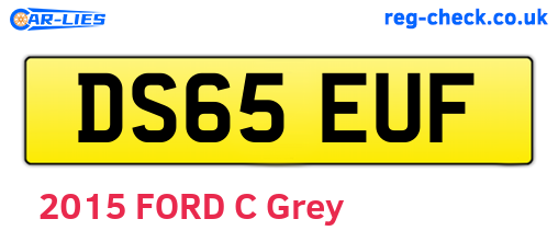 DS65EUF are the vehicle registration plates.