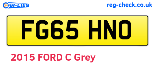 FG65HNO are the vehicle registration plates.