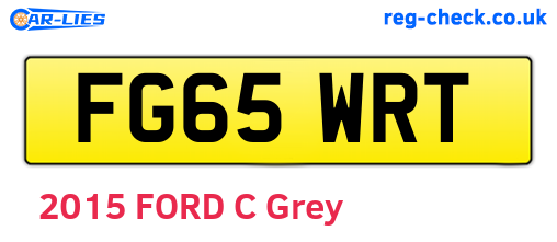 FG65WRT are the vehicle registration plates.