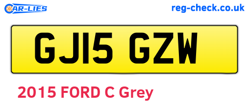 GJ15GZW are the vehicle registration plates.