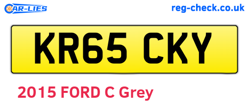 KR65CKY are the vehicle registration plates.