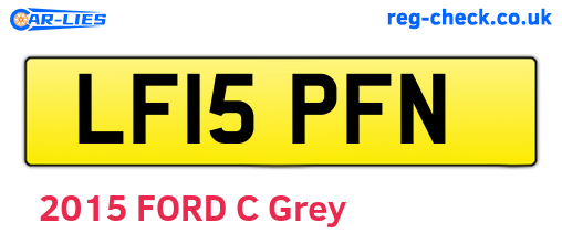 LF15PFN are the vehicle registration plates.