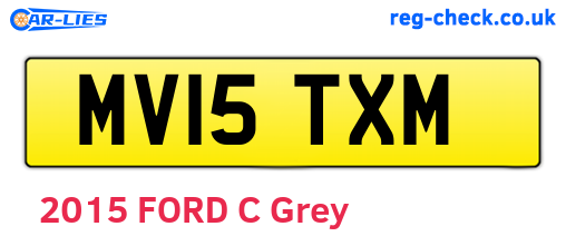 MV15TXM are the vehicle registration plates.