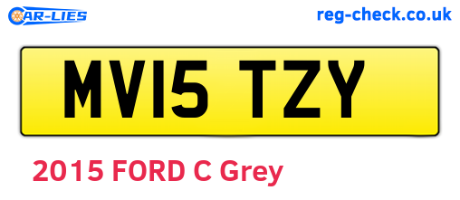 MV15TZY are the vehicle registration plates.