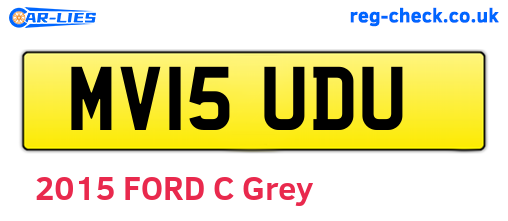 MV15UDU are the vehicle registration plates.