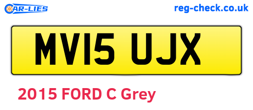 MV15UJX are the vehicle registration plates.