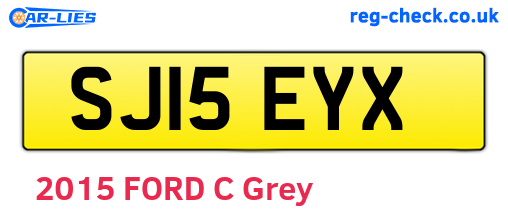 SJ15EYX are the vehicle registration plates.