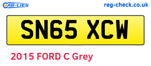 SN65XCW are the vehicle registration plates.
