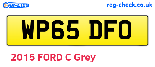 WP65DFO are the vehicle registration plates.