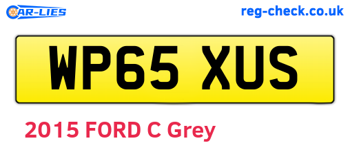 WP65XUS are the vehicle registration plates.