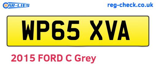 WP65XVA are the vehicle registration plates.