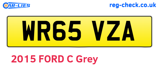 WR65VZA are the vehicle registration plates.