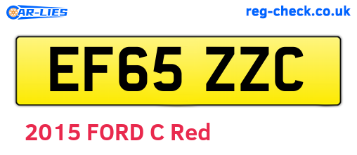 EF65ZZC are the vehicle registration plates.