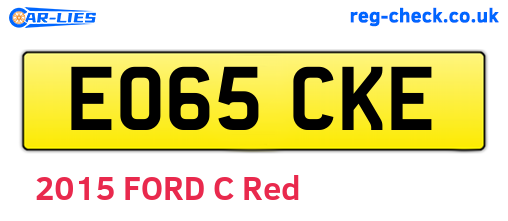 EO65CKE are the vehicle registration plates.