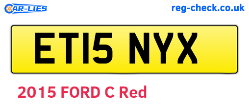 ET15NYX are the vehicle registration plates.