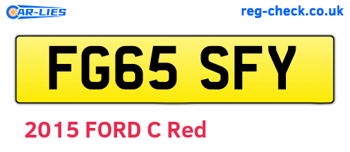 FG65SFY are the vehicle registration plates.